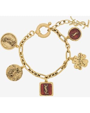 Saint Laurent Bracelet With Cassandre Charm - White