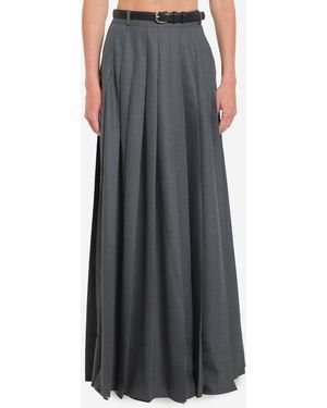 Self-Portrait Pleated Maxi Dress - Grey