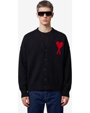 Ami Paris Ami De Coeur Cardigan - Blue
