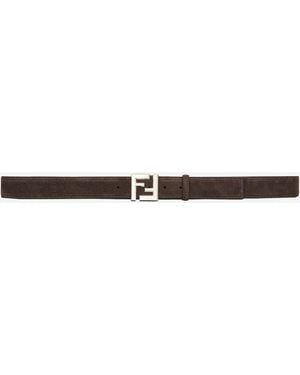 Fendi Squared Ff Belt - White