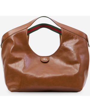 Gucci Giglio Shopping Bag Large - Brown