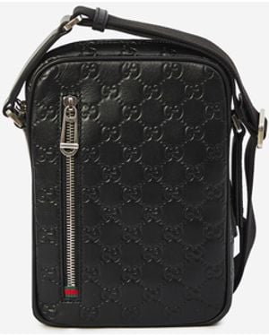 Gucci Gg Emblem Crossbody Bag Small - Black