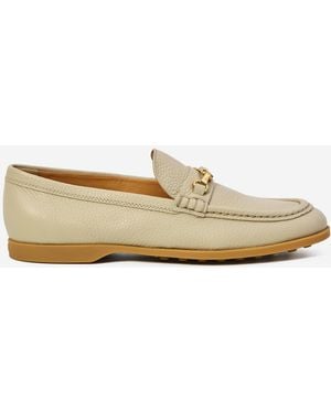 Tod's Hammered Leather Loafers - White