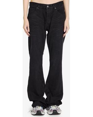 Balenciaga Jeans Dritti A Vita Bassa - Nero