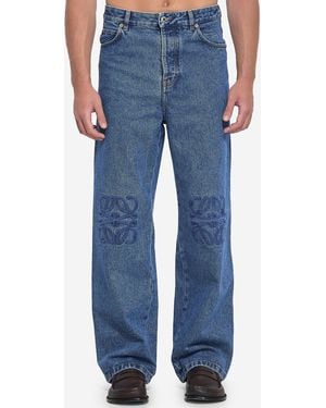 Loewe Baggy Anagram Denim Jeans - Blue