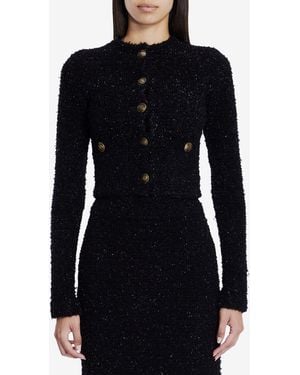 Balenciaga Cropped Cardigan - Black