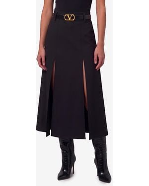 SUTTON NEW YORK Midi Panel Skirt - Black