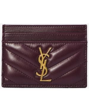 Saint Laurent Cassandre Cardholder - Purple