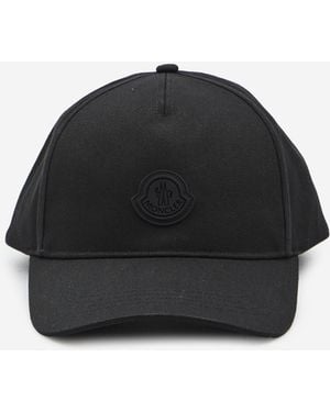 Moncler Cotton Baseball Cap - Black