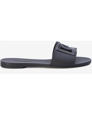 Dolce & Gabbana Rubber Beachwear Slides - White