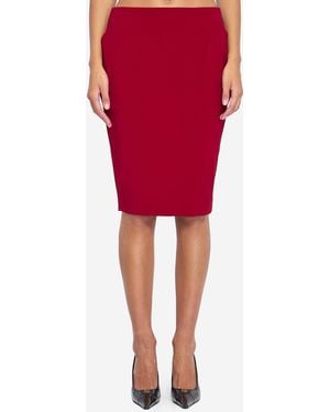 Saint Laurent Gonna A Tubino - Rosso