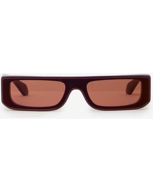 Alaïa Rectangular Mask Sunglasses - White