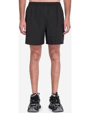 Balenciaga Bermuda Shorts With Logo - Black