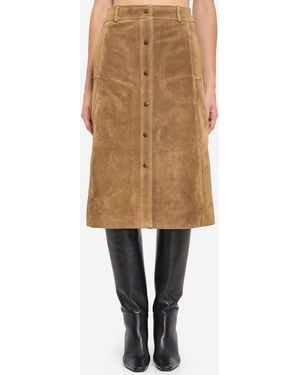 Arma Elen Suede Skirt - Natural