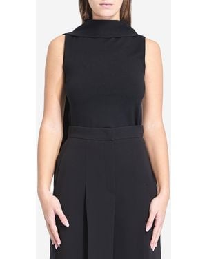 TOTEME Sleeveless Scarf Jumper - Black