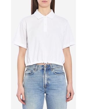 Moncler Cotton Piqu Polo - White