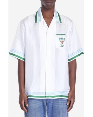 CASABLANCA Camicia Metaphysical Tennis Icon - Bianco