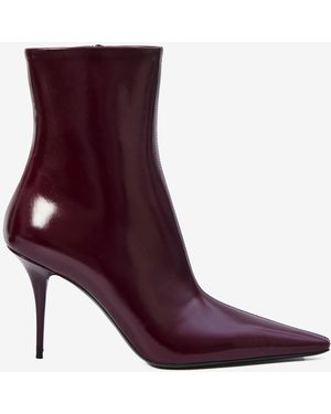 Saint Laurent Ashley Ankle Boots - Purple