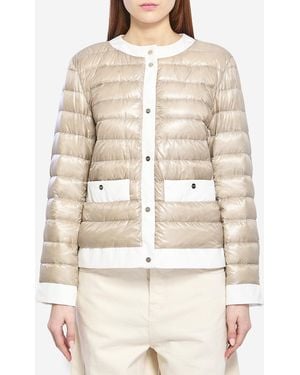 Herno Short Padded Down Jacket - Natural