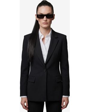 SUTTON NEW YORK Singlebreasted Technical Fabric Jacket - Black