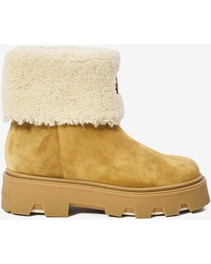 Moncler Aurea Mid Boots - Natural