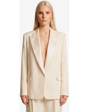 FEDERICA TOSI Singlebreasted Cady Blazer - Natural