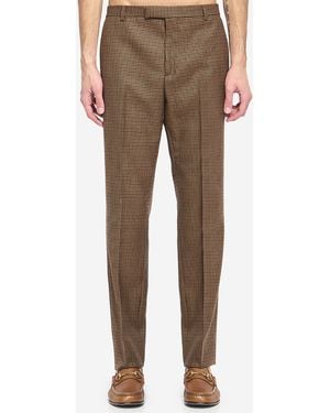 Gucci Wool Tweed Pants - Brown