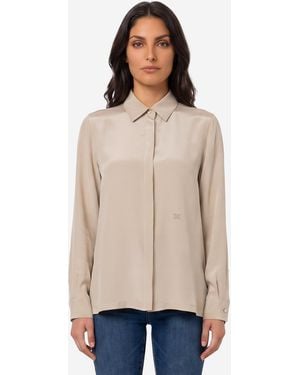 Max Mara Geranium Silk Shirt - Natural