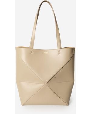 Loewe Puzzle Fold Tote Bag Medium - Natural