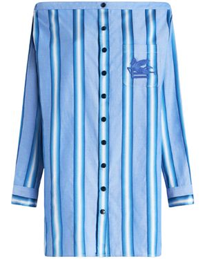 Etro Striped Shirt Dress - Blue