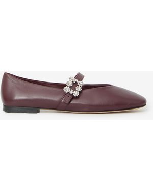Roger Vivier Efflorescence Strap Ballerina Flats - Purple