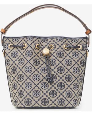 Tory Burch Borsa A Secchiello T Monogram - Blu