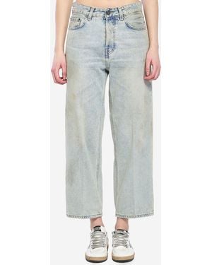 Haikure Betty Soft Stained Sky Denim Trousers - Blue