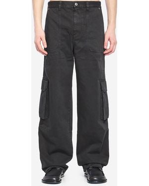 Loewe Cotton Cargo Trousers - Black