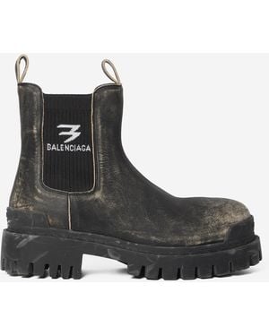 Balenciaga Chelsea Strike Boots - Black