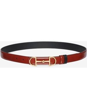 Gucci Reversible Belt With Horsebit Buckle - White