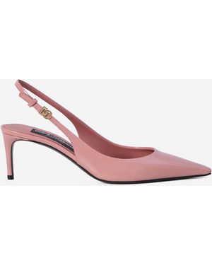 Dolce & Gabbana Dolce&Gabbana Leather Slingback With Dãcolletã - Pink