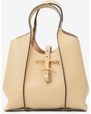 Tod's Mini T Timeless Shopping Bag - Natural