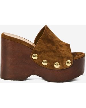 Gianvito Rossi Arda Wedge Sandals - Brown