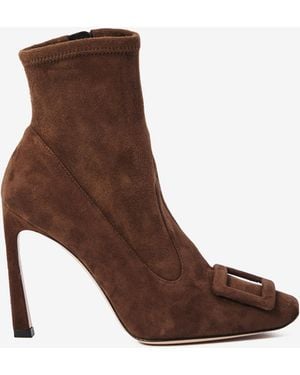 Roger Vivier Trompette Ankle Boots - Brown