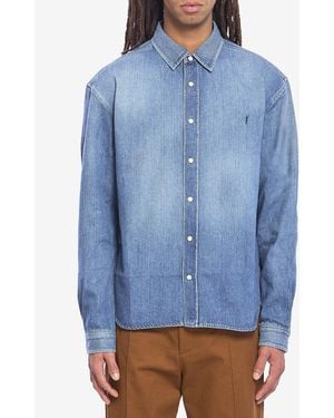 Saint Laurent Cassandre Denim Shirt - Blue