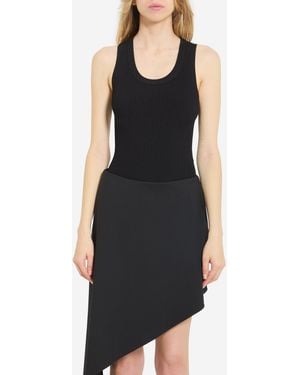 Alaïa Rib Knit Tank Top - Black