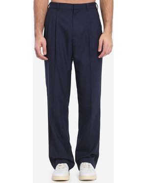 CASABLANCA Pantaloni Sartoriali Con Piega Frontale - Blu