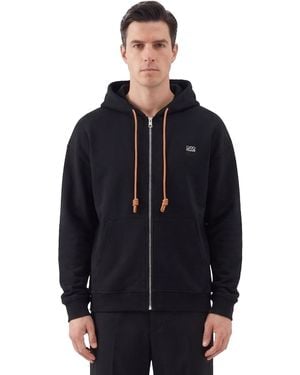 Loewe Felpa Con Cappuccio E Zip - Blu