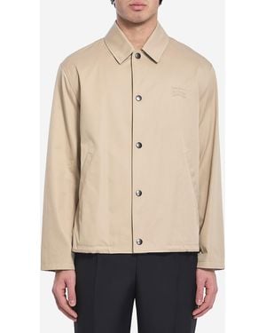 Burberry Gabardine Jacket - Natural