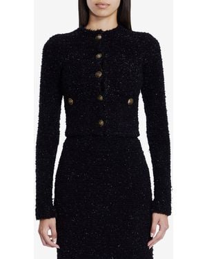 Balenciaga Cropped Cardigan - Black