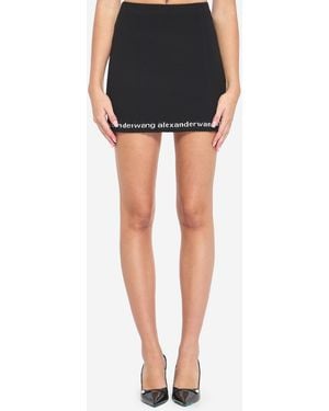Alexander Wang Ribbed Mini Skirt - Black