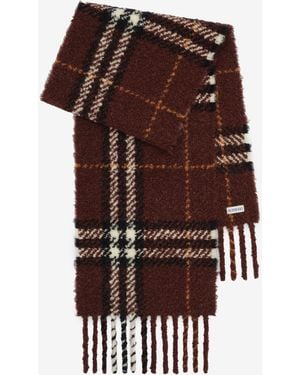Burberry Check Boucl Scarf - Brown