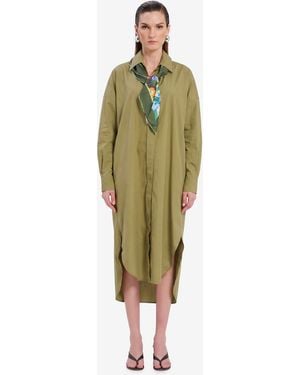 Frankie Shop Bloom Organic Cotton Shirt Dress - Green