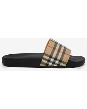 Burberry Vintage Check Slippers - White